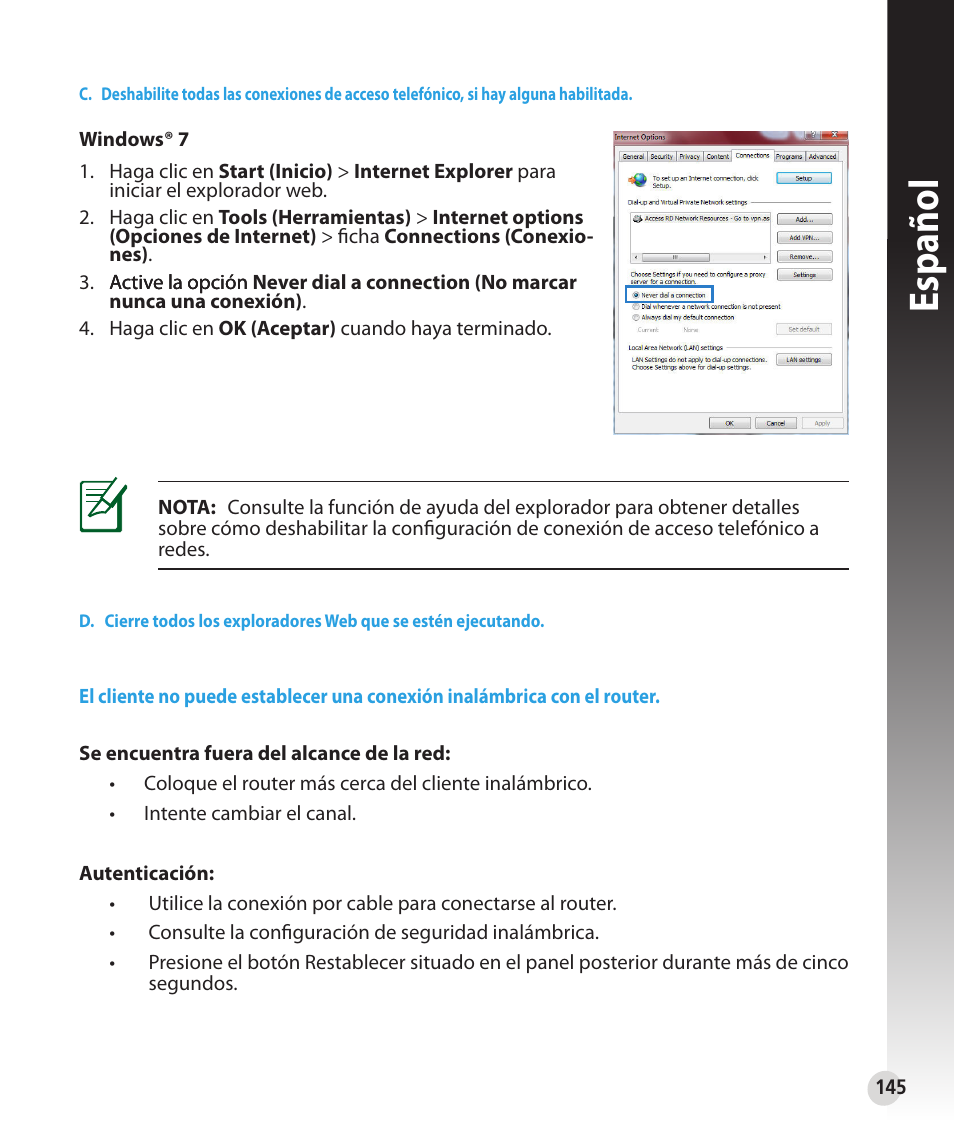Español | Asus RT-N56U User Manual | Page 145 / 168