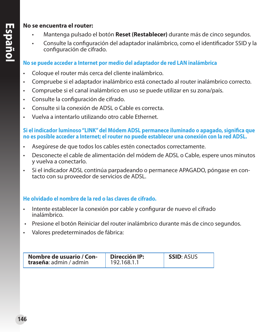 Español | Asus RT-N56U User Manual | Page 146 / 168