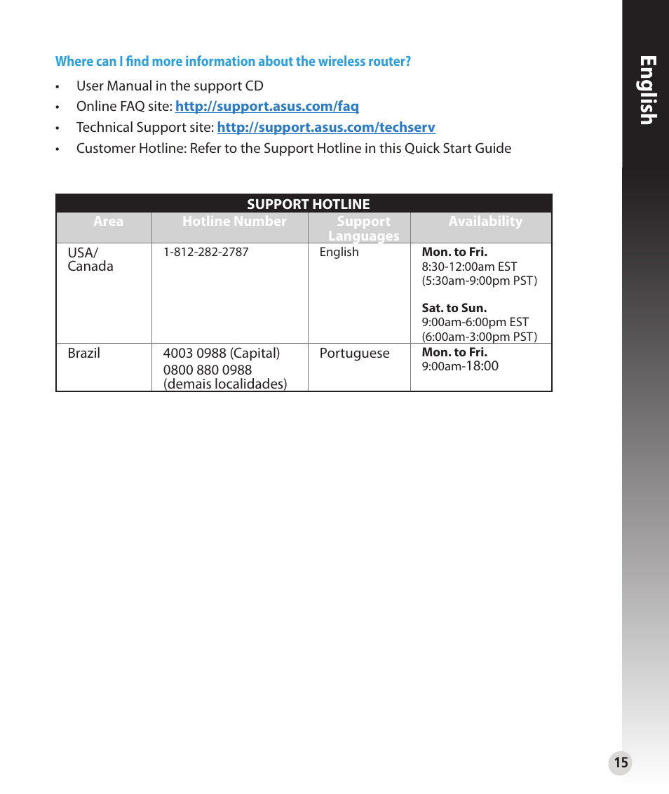 English | Asus RT-N56U User Manual | Page 15 / 168