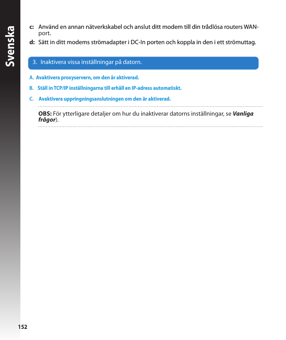 Sv ensk a | Asus RT-N56U User Manual | Page 152 / 168