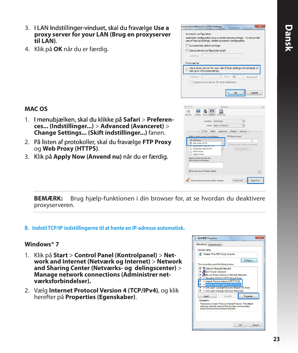 Dansk | Asus RT-N56U User Manual | Page 23 / 168