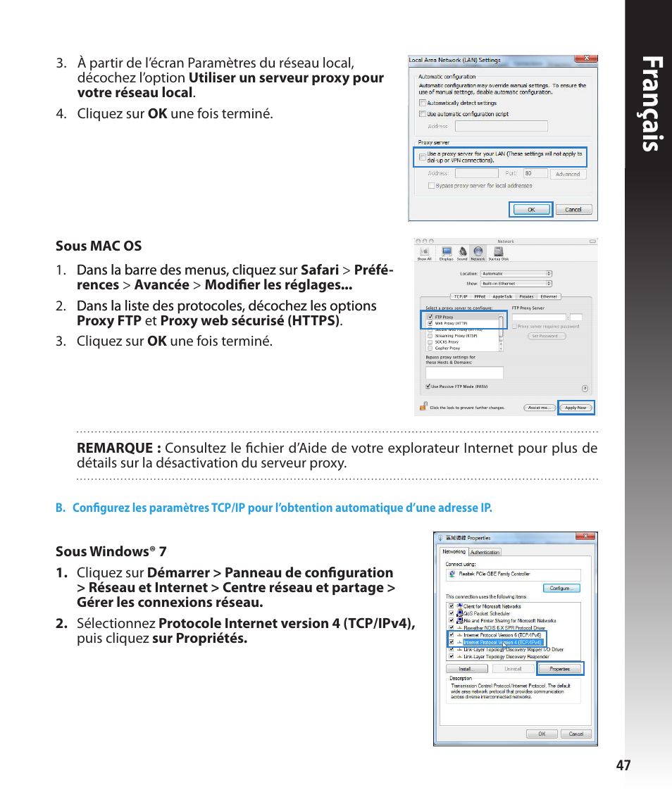 Franç ais | Asus RT-N56U User Manual | Page 47 / 168