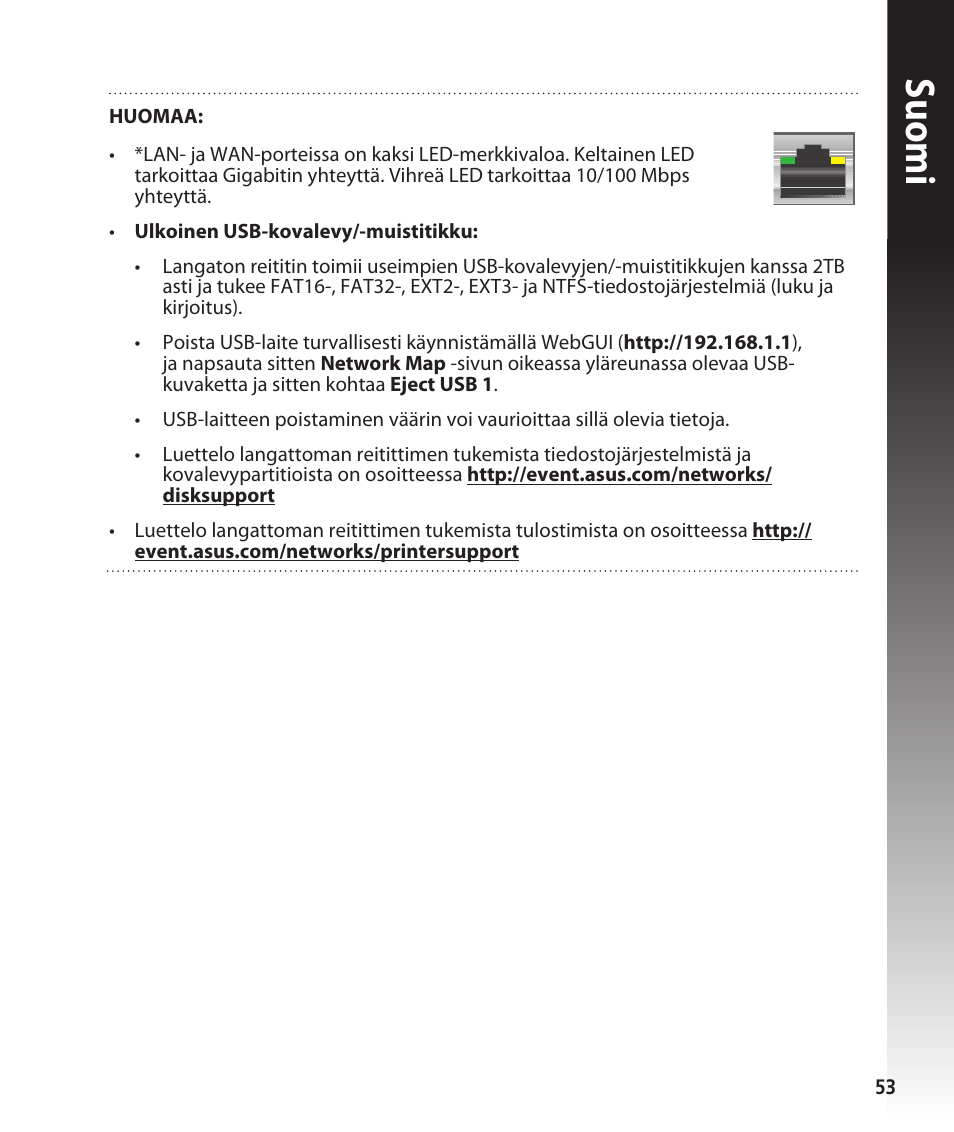 Suomi | Asus RT-N56U User Manual | Page 53 / 168