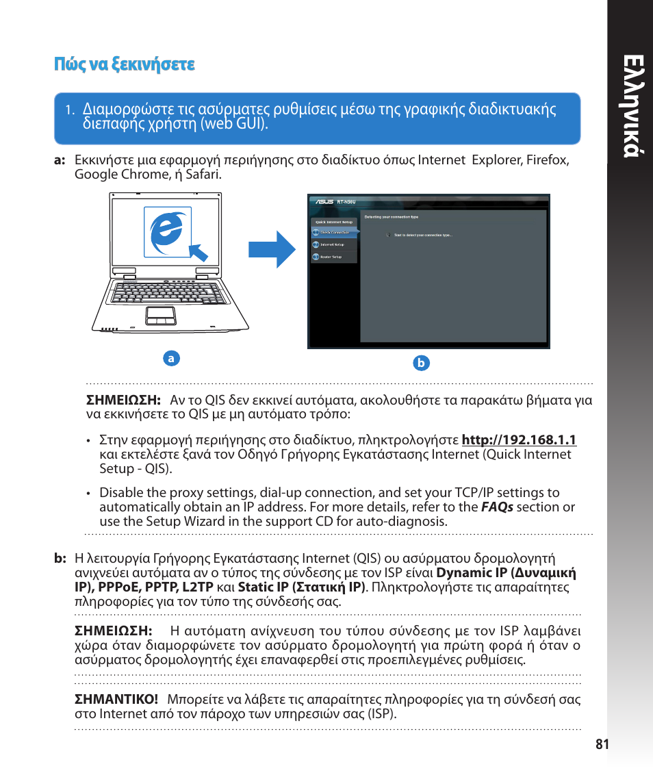 Ελλη νι κά, Πώς να ξεκινήσετε | Asus RT-N56U User Manual | Page 81 / 168