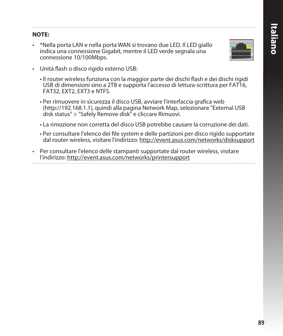 Italiano | Asus RT-N56U User Manual | Page 89 / 168