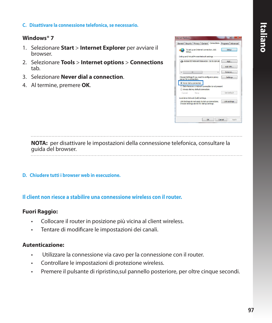 Italiano | Asus RT-N56U User Manual | Page 97 / 168