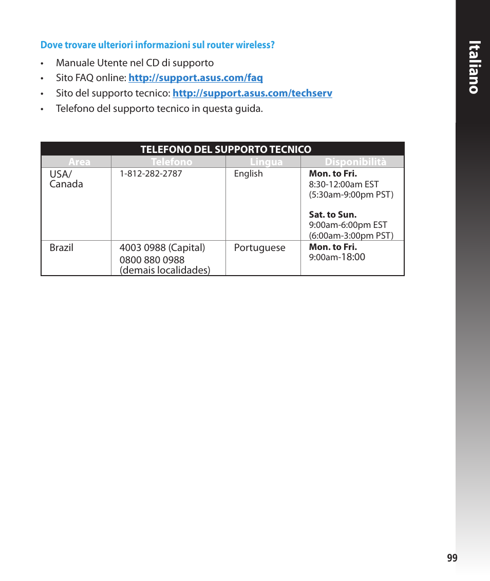 Italiano | Asus RT-N56U User Manual | Page 99 / 168