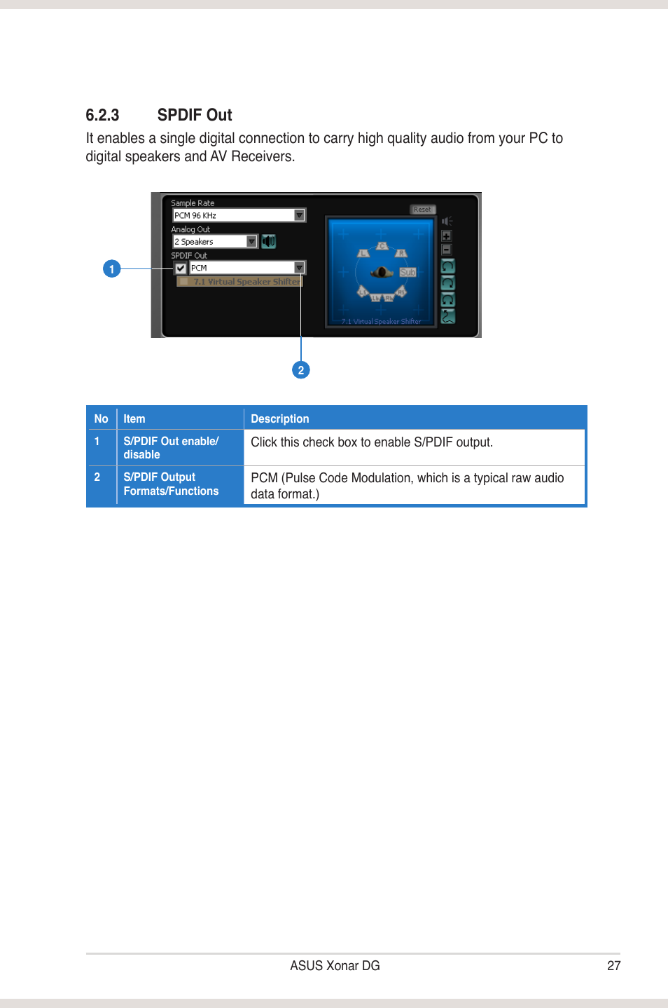 3 spdif out | Asus Xonar DG User Manual | Page 33 / 58