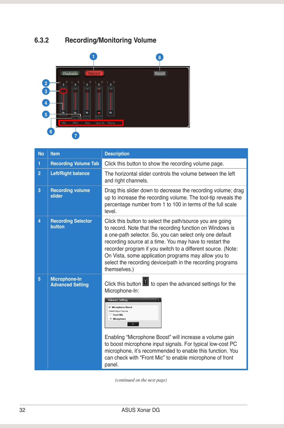 2 recording/monitoring �olume | Asus Xonar DG User Manual | Page 38 / 58