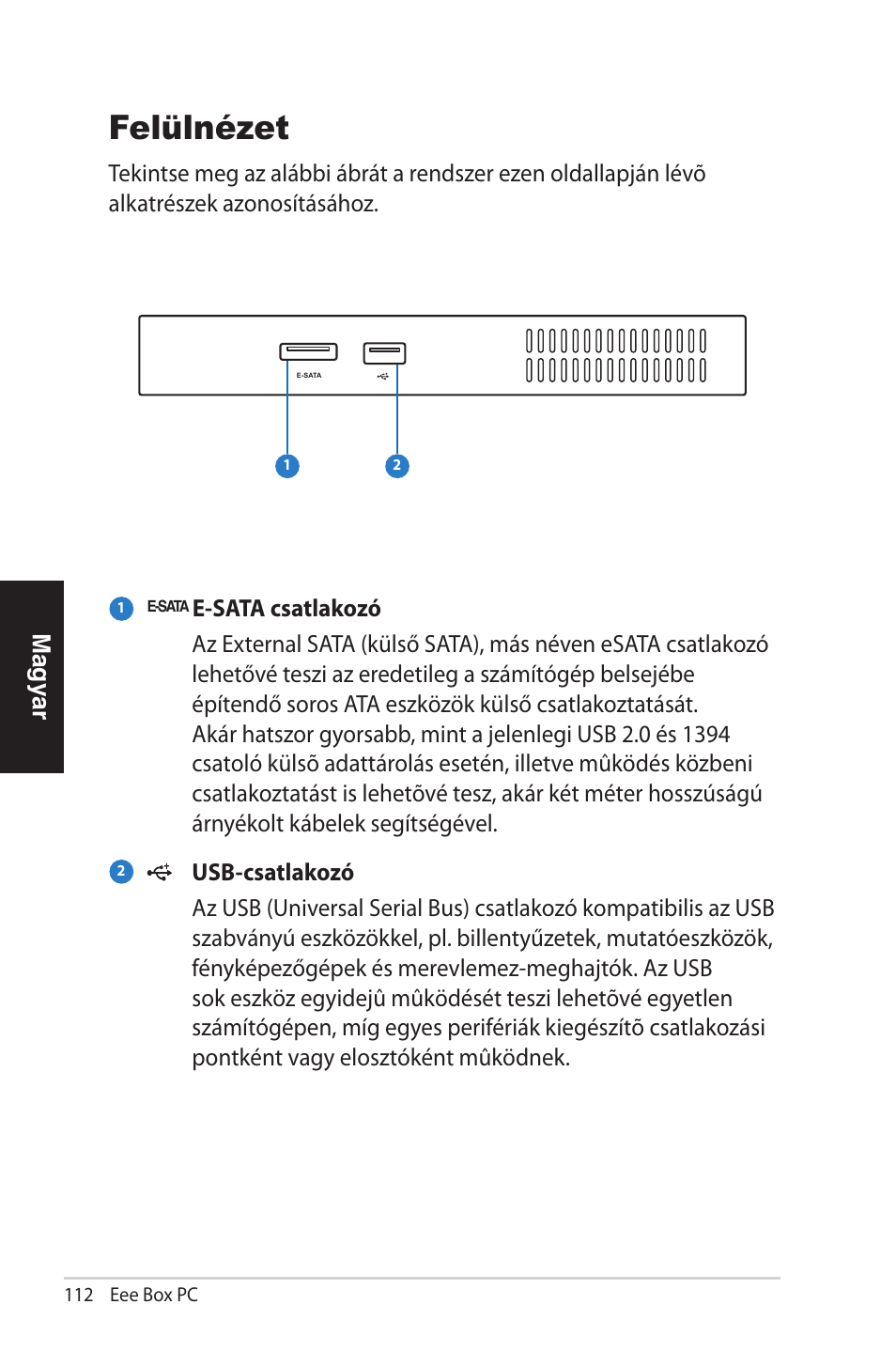 Felülnézet | Asus EB1012 User Manual | Page 112 / 231