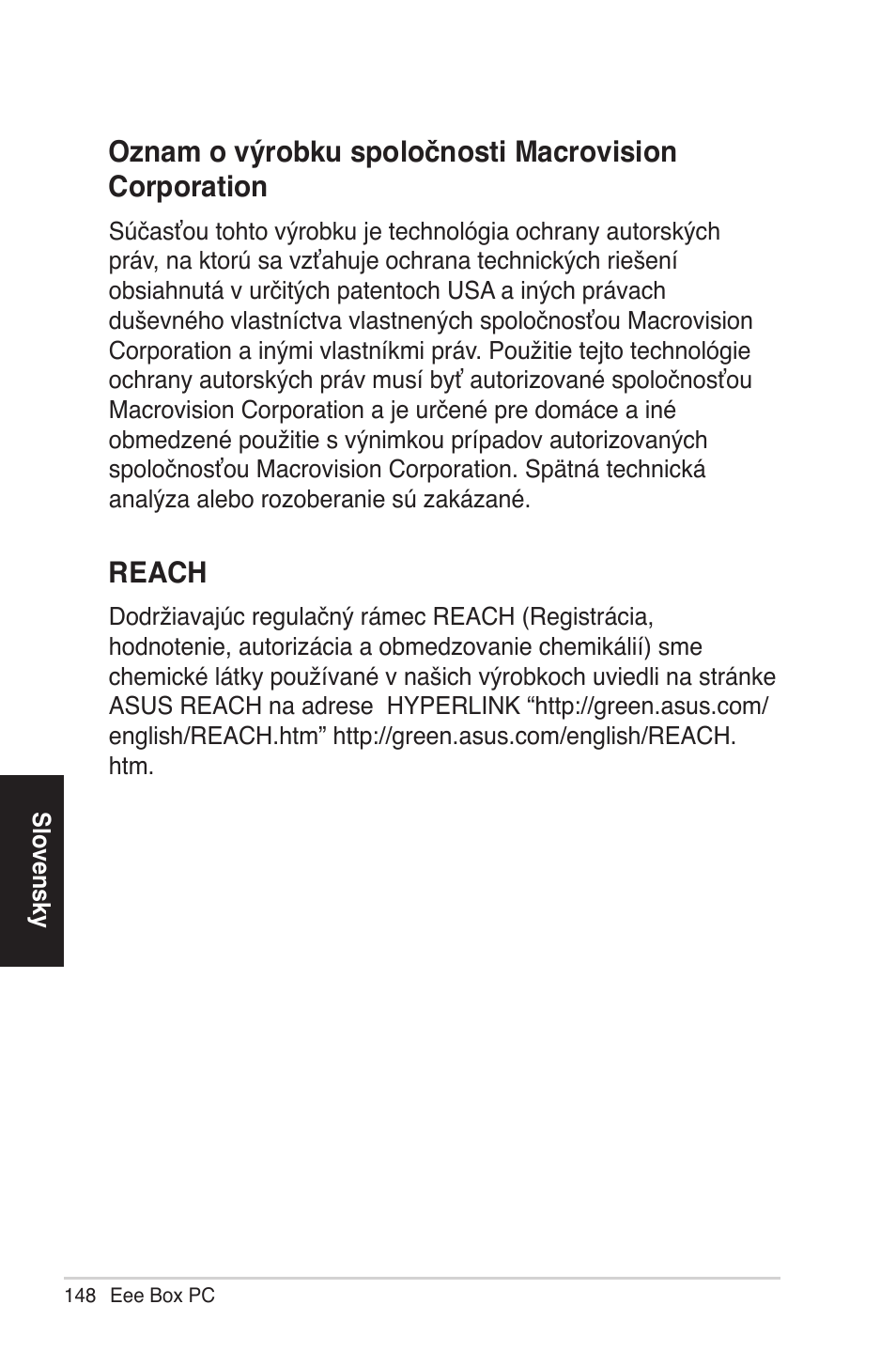 Reach | Asus EB1012 User Manual | Page 148 / 231