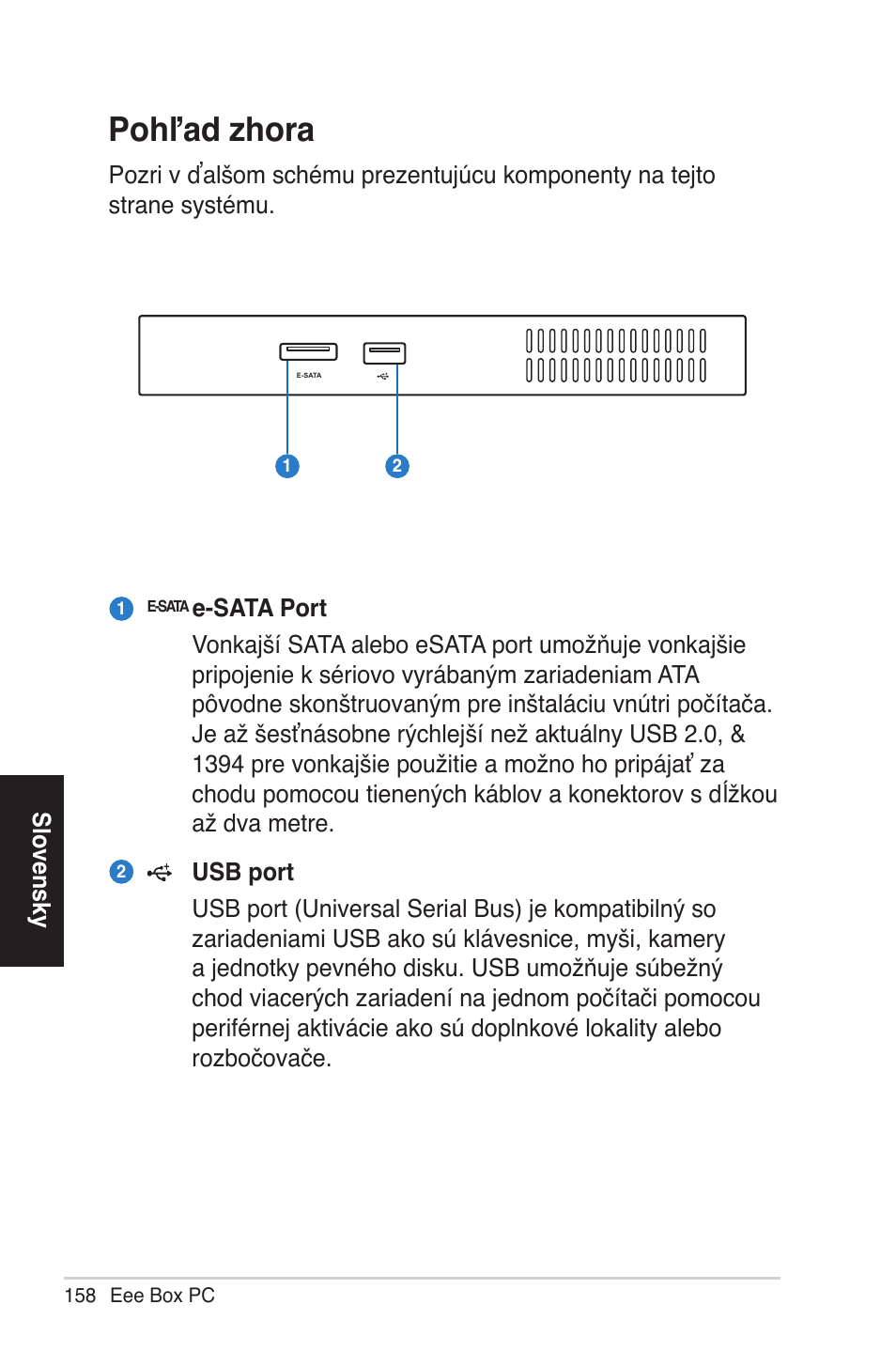Pohľa� zhora | Asus EB1012 User Manual | Page 158 / 231