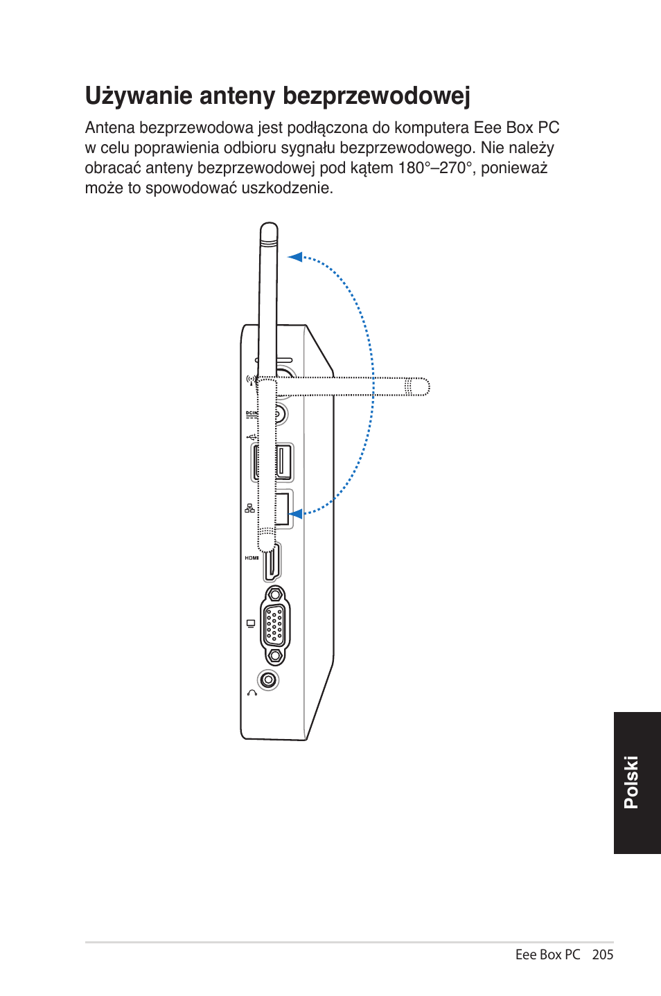 Używanie anteny bezprzewo�owej | Asus EB1012 User Manual | Page 205 / 231