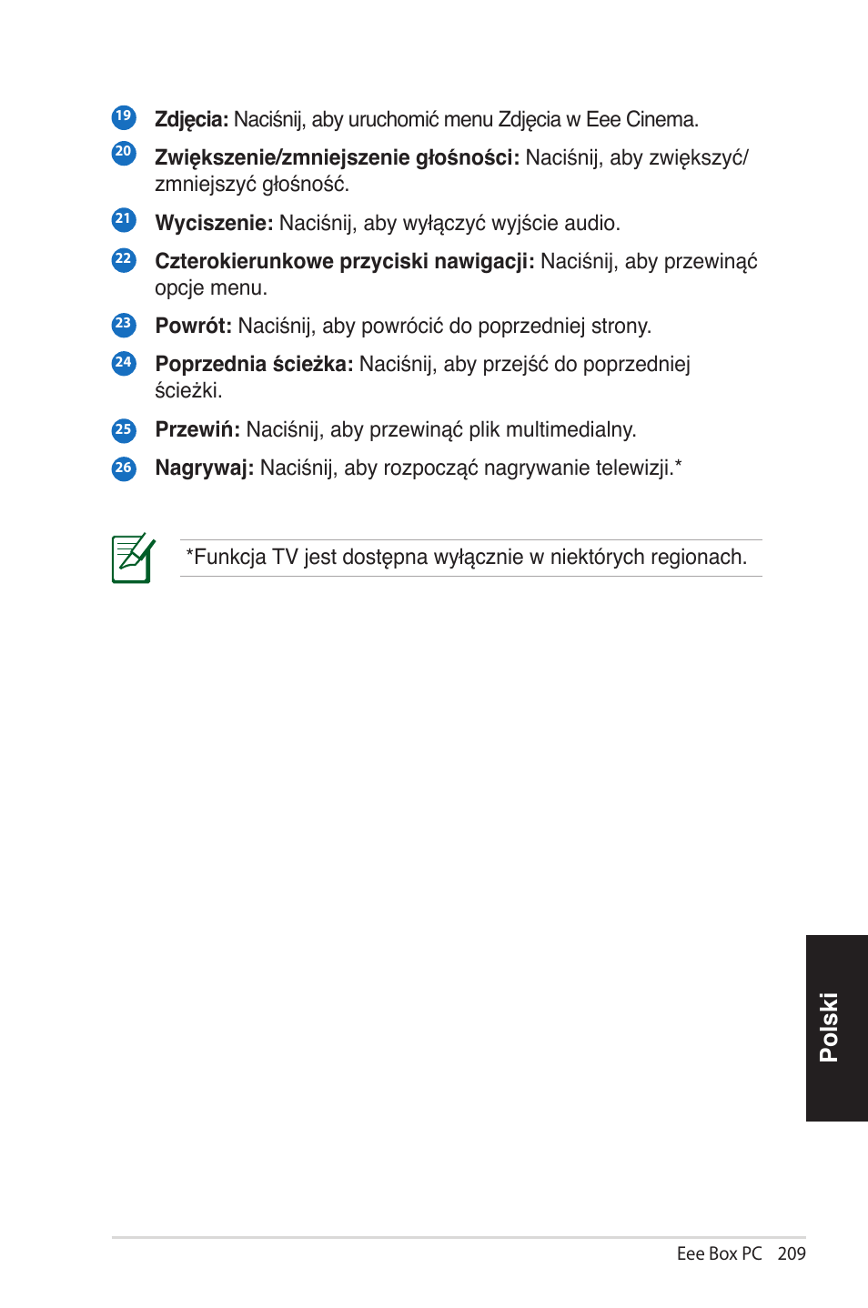 Polski | Asus EB1012 User Manual | Page 209 / 231