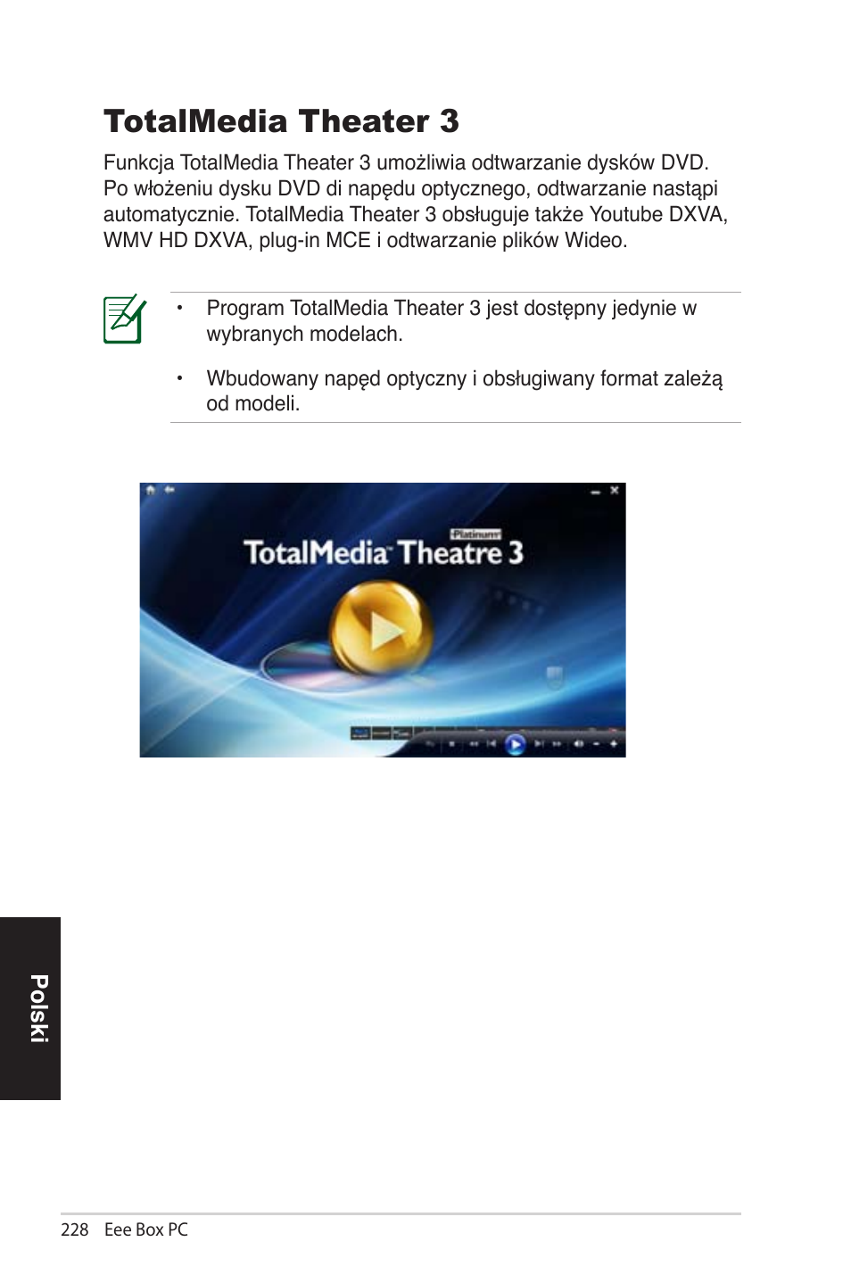 Totalmedia theater 3 | Asus EB1012 User Manual | Page 228 / 231