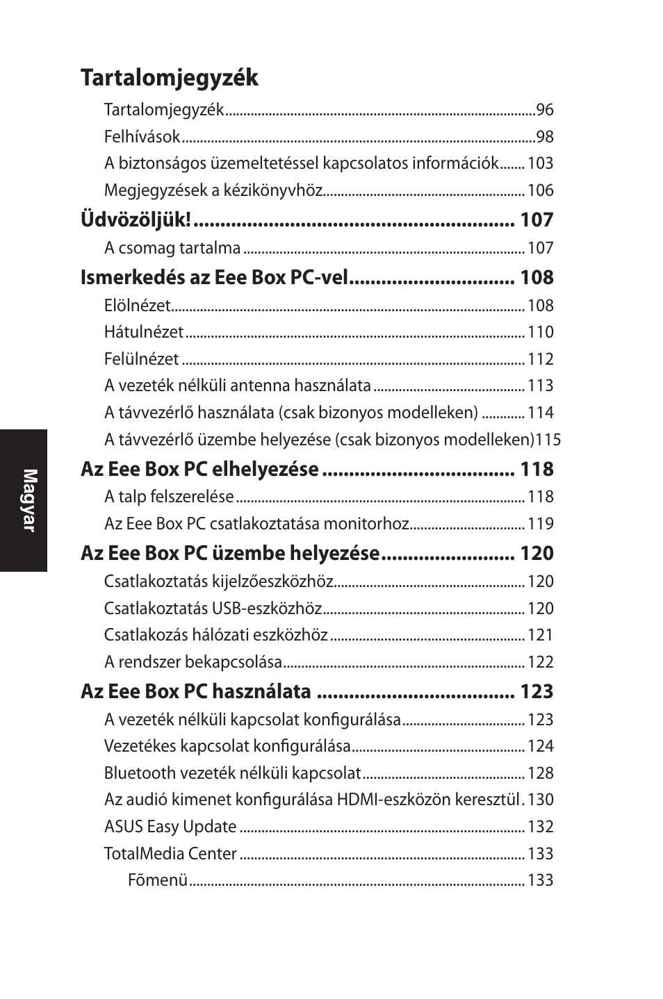 Tartalomjegyzék, Tartalomjegyzék йk | Asus EB1012 User Manual | Page 96 / 231