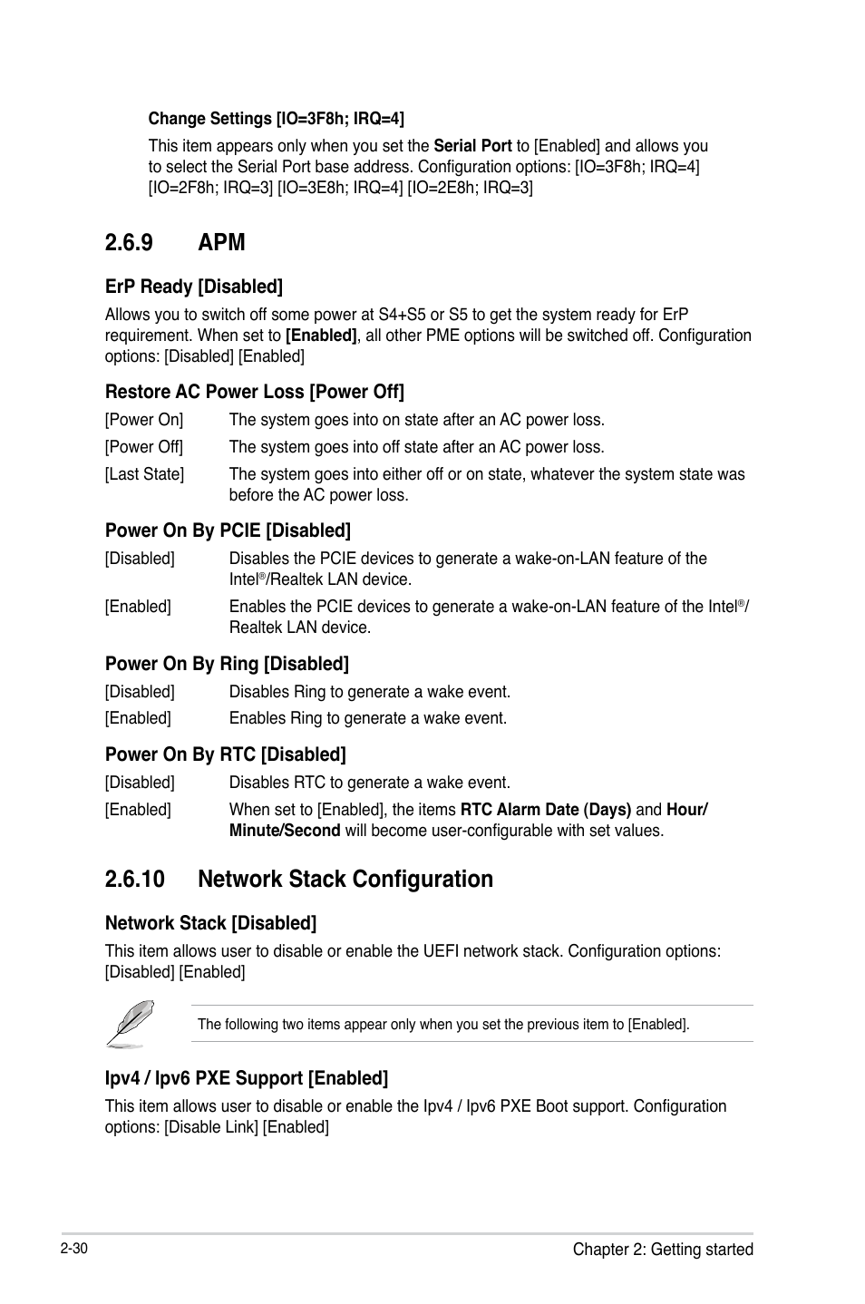 9 apm, 10 network stack configuration | Asus H81T User Manual | Page 58 / 73
