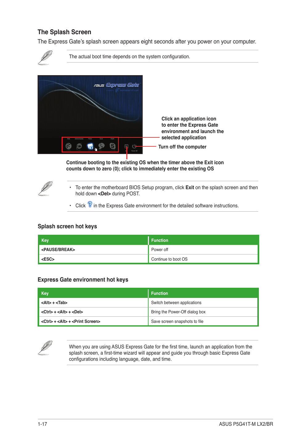 The splash screen | Asus P5G41T-M LX2/BR User Manual | Page 26 / 45