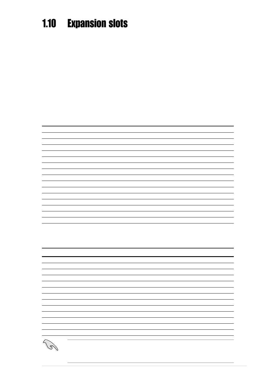 10 expansion slots, 1 standard interrupt assignments, 2 irq assignments for this motherboard | Asus p4xp-x motherboard user guide 1-13 | Asus P4XP-X User Manual | Page 23 / 64