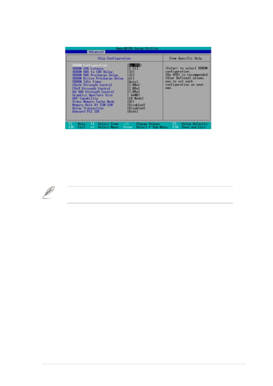 1 chip configuration | Asus P4XP-X User Manual | Page 49 / 64