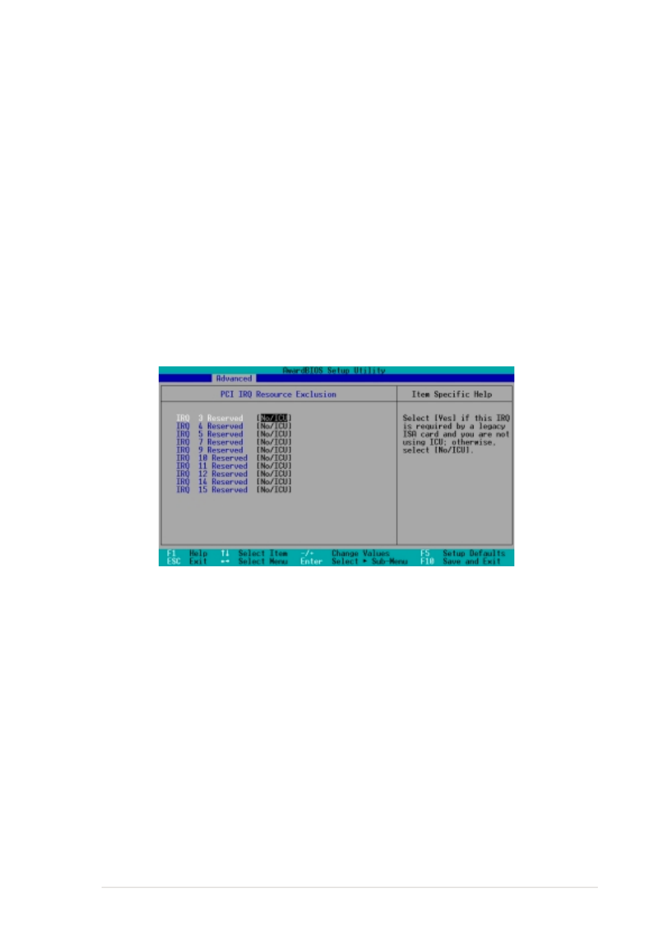 1 pci irq resource exclusion | Asus P4XP-X User Manual | Page 53 / 64