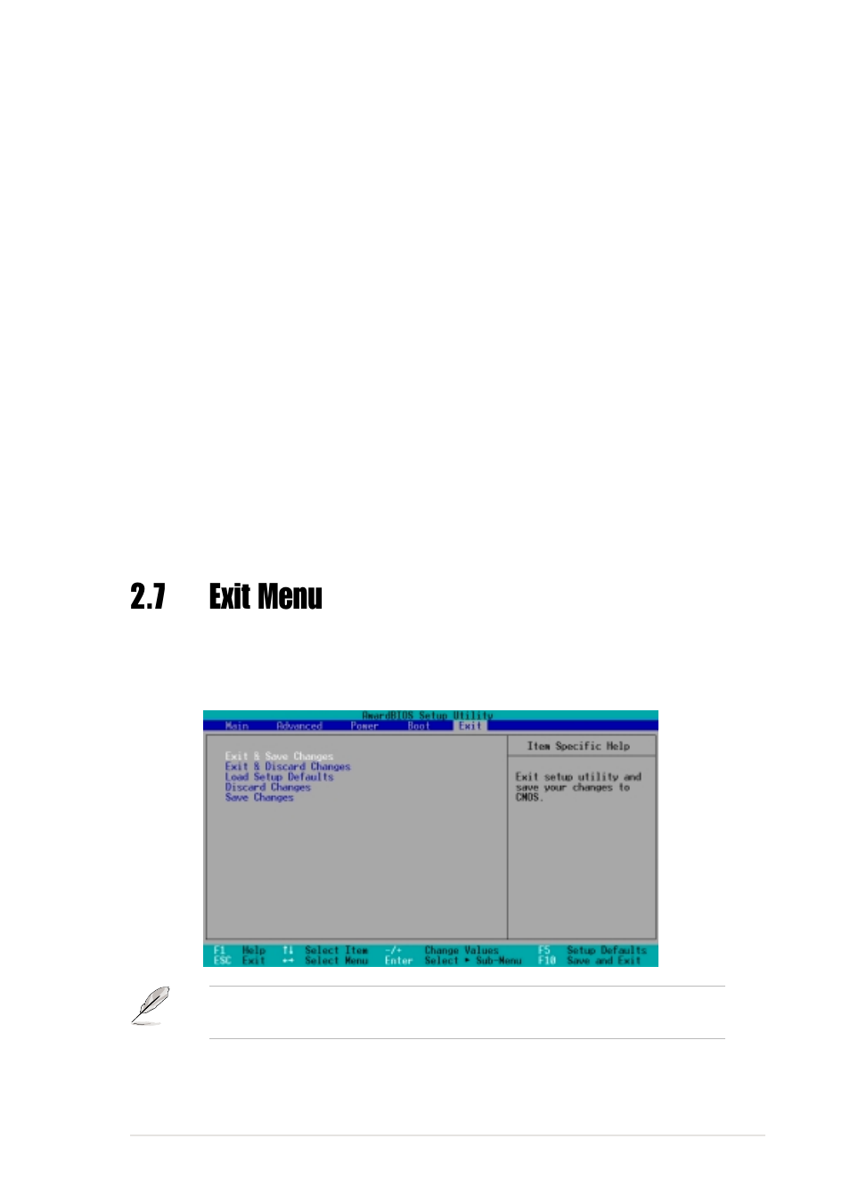 7 exit menu | Asus P4XP-X User Manual | Page 59 / 64