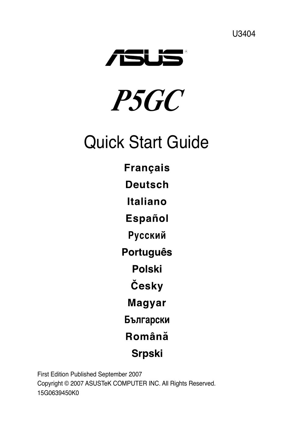 Asus P5GC User Manual | 38 pages