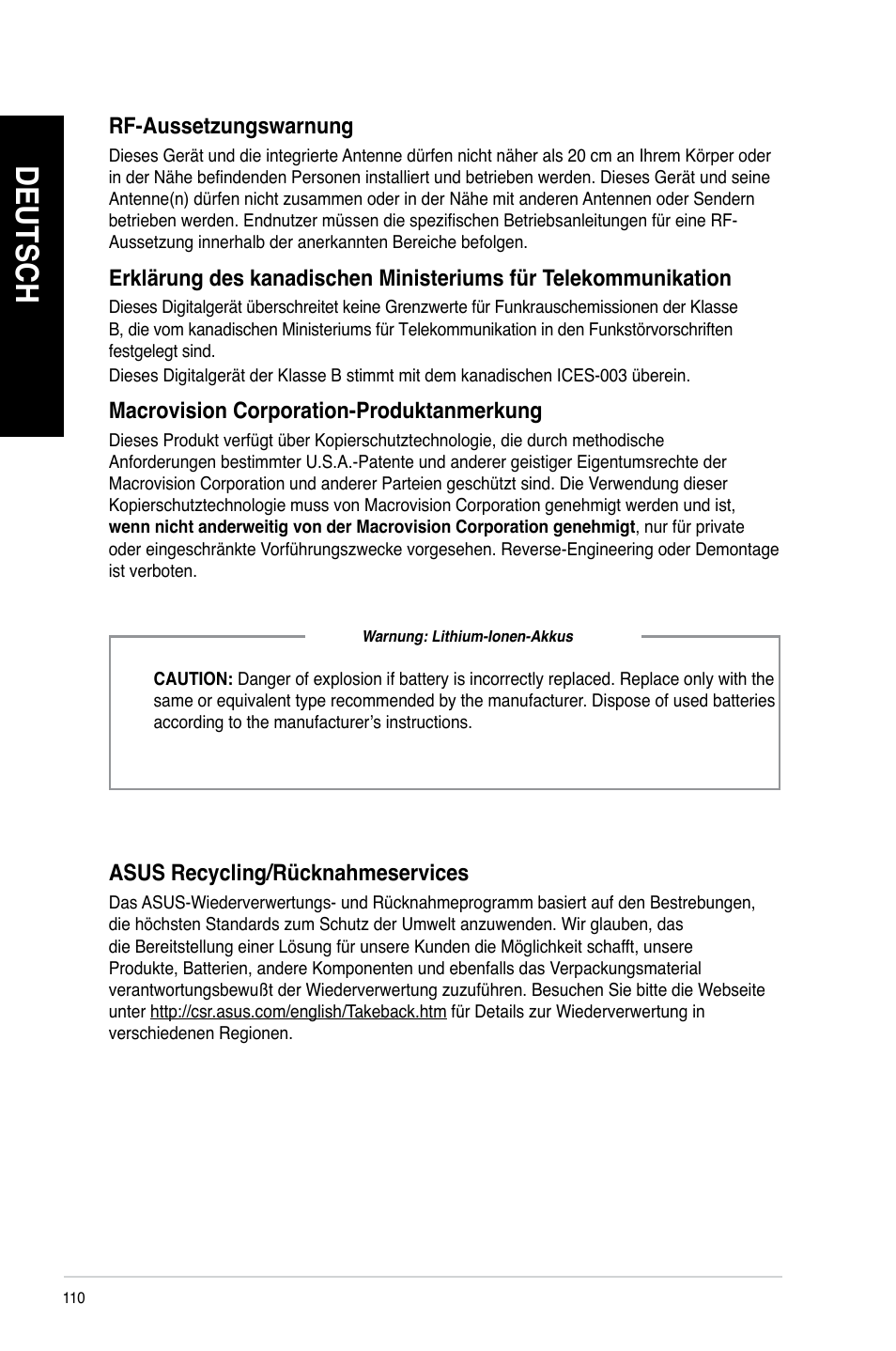 Deutsch | Asus CG8480 User Manual | Page 112 / 836