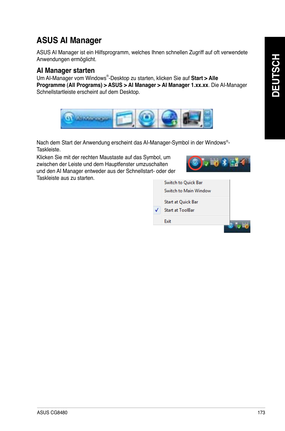 Asus ai manager, Deutsch, Asus.ai.manager | Asus CG8480 User Manual | Page 175 / 836
