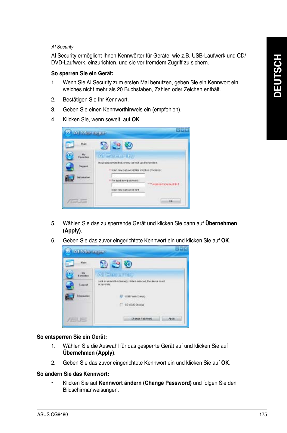 Deutsch | Asus CG8480 User Manual | Page 177 / 836