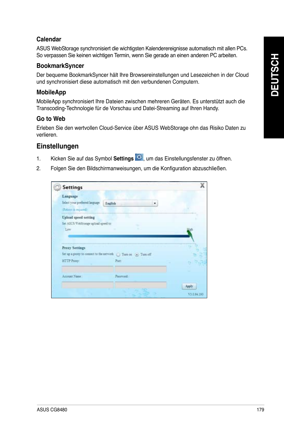 Deutsch | Asus CG8480 User Manual | Page 181 / 836