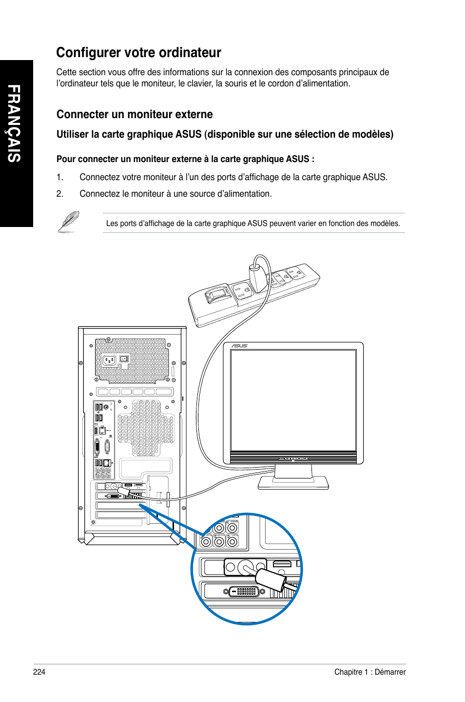 Configurer votre ordinateur, Fr an ça is fr an ça is fr an ça is fr an ça is, Onfigurer votre ordinateur | Asus CG8480 User Manual | Page 226 / 836