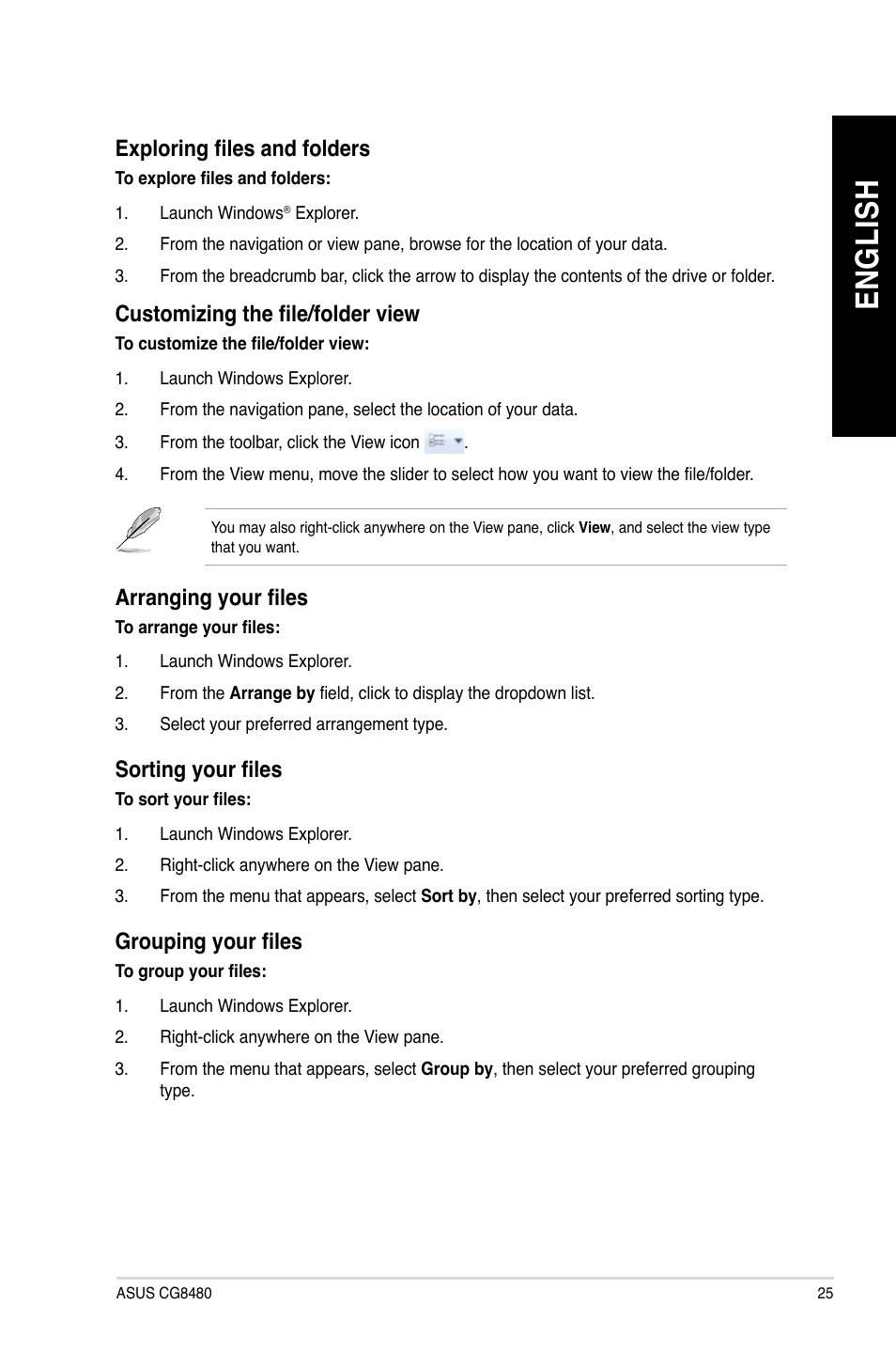 En gl is h en gl is h | Asus CG8480 User Manual | Page 27 / 836