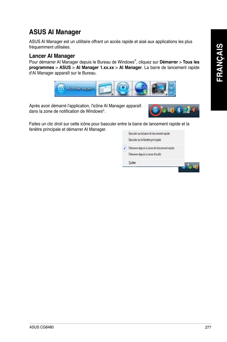 Asus ai manager, Fr an ça is fr an ça is | Asus CG8480 User Manual | Page 279 / 836