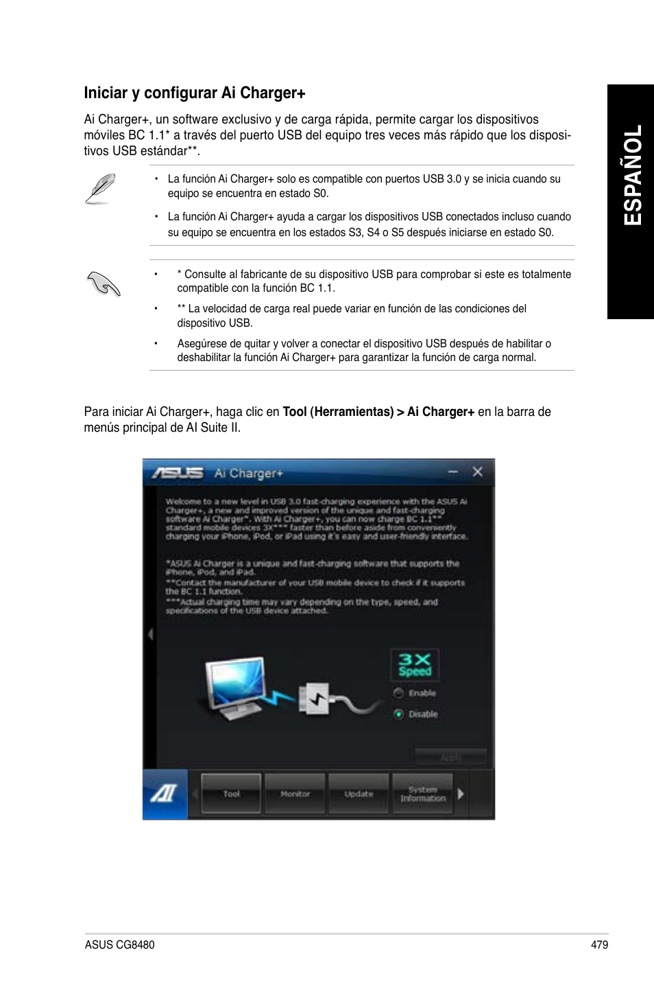 Es pa ño l es pa ño l | Asus CG8480 User Manual | Page 481 / 836