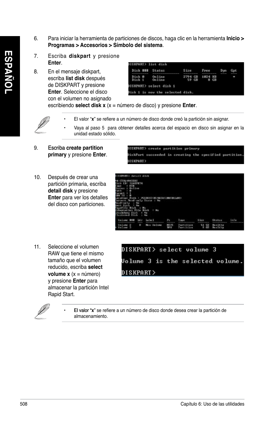 Es pa ño l es pa ño l es pa ño l es pa ño l | Asus CG8480 User Manual | Page 510 / 836