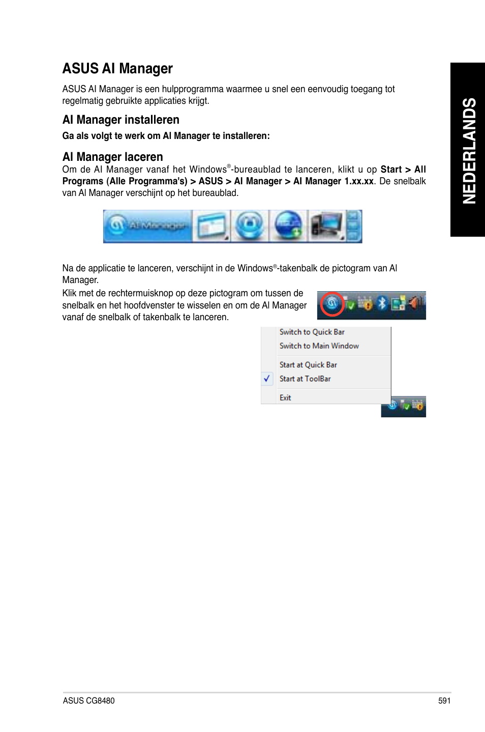 Asus ai manager, Nederlands | Asus CG8480 User Manual | Page 593 / 836