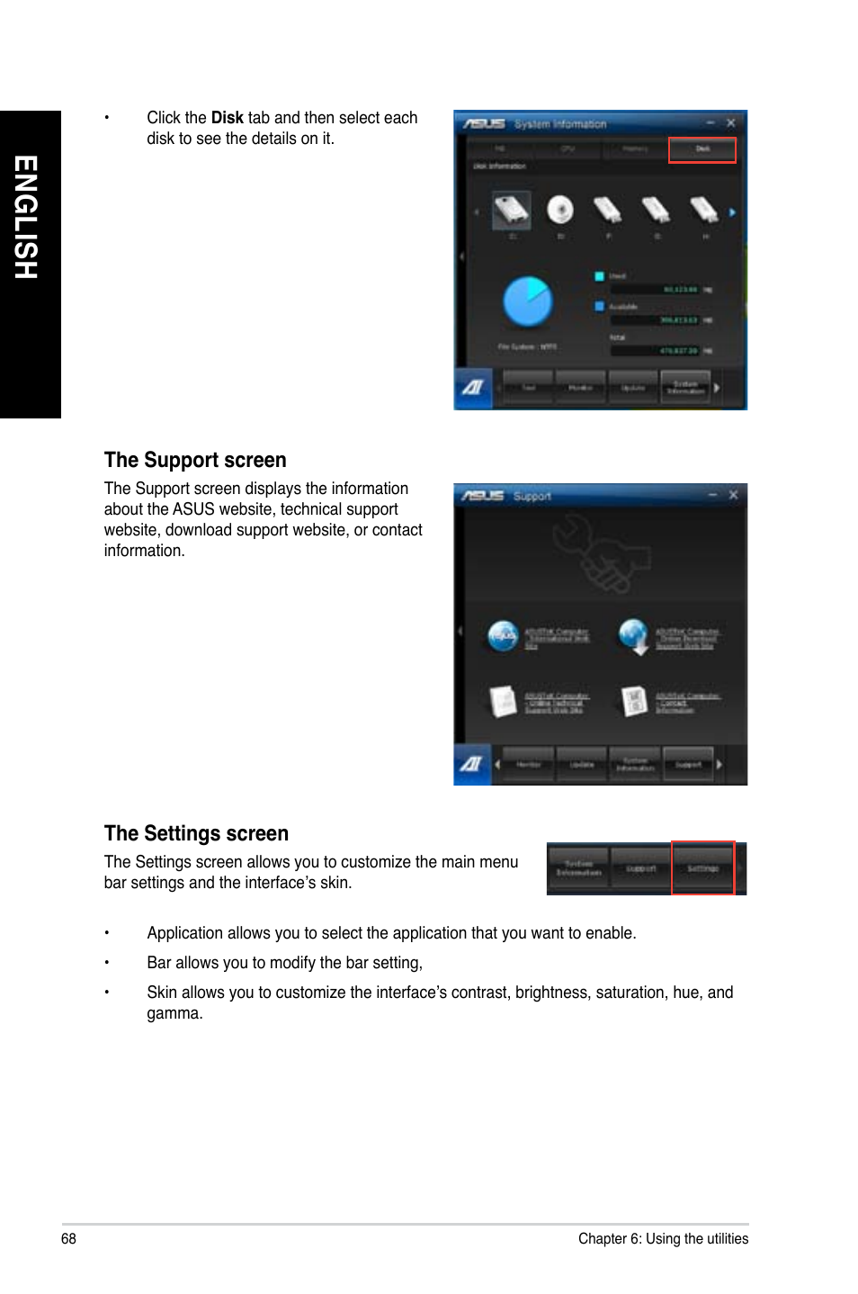 En gl is h en gl is h en gl is h en gl is h | Asus CG8480 User Manual | Page 70 / 836