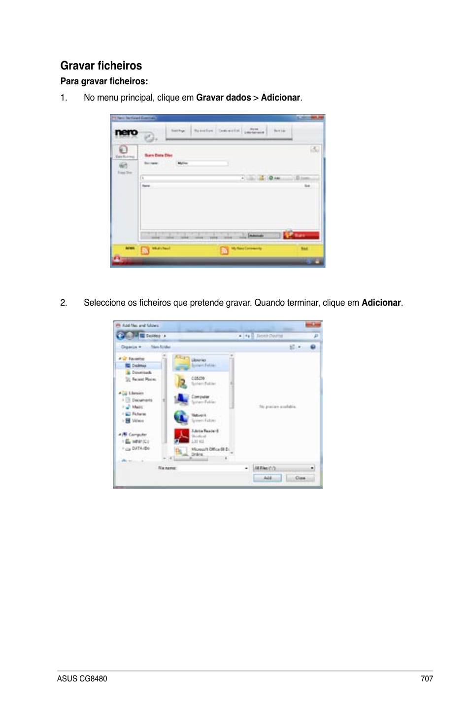 Gravar ficheiros | Asus CG8480 User Manual | Page 709 / 836