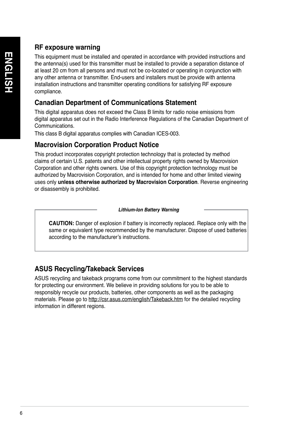 En gl is h en gl is h en gl is h en gl is h | Asus CG8480 User Manual | Page 8 / 836