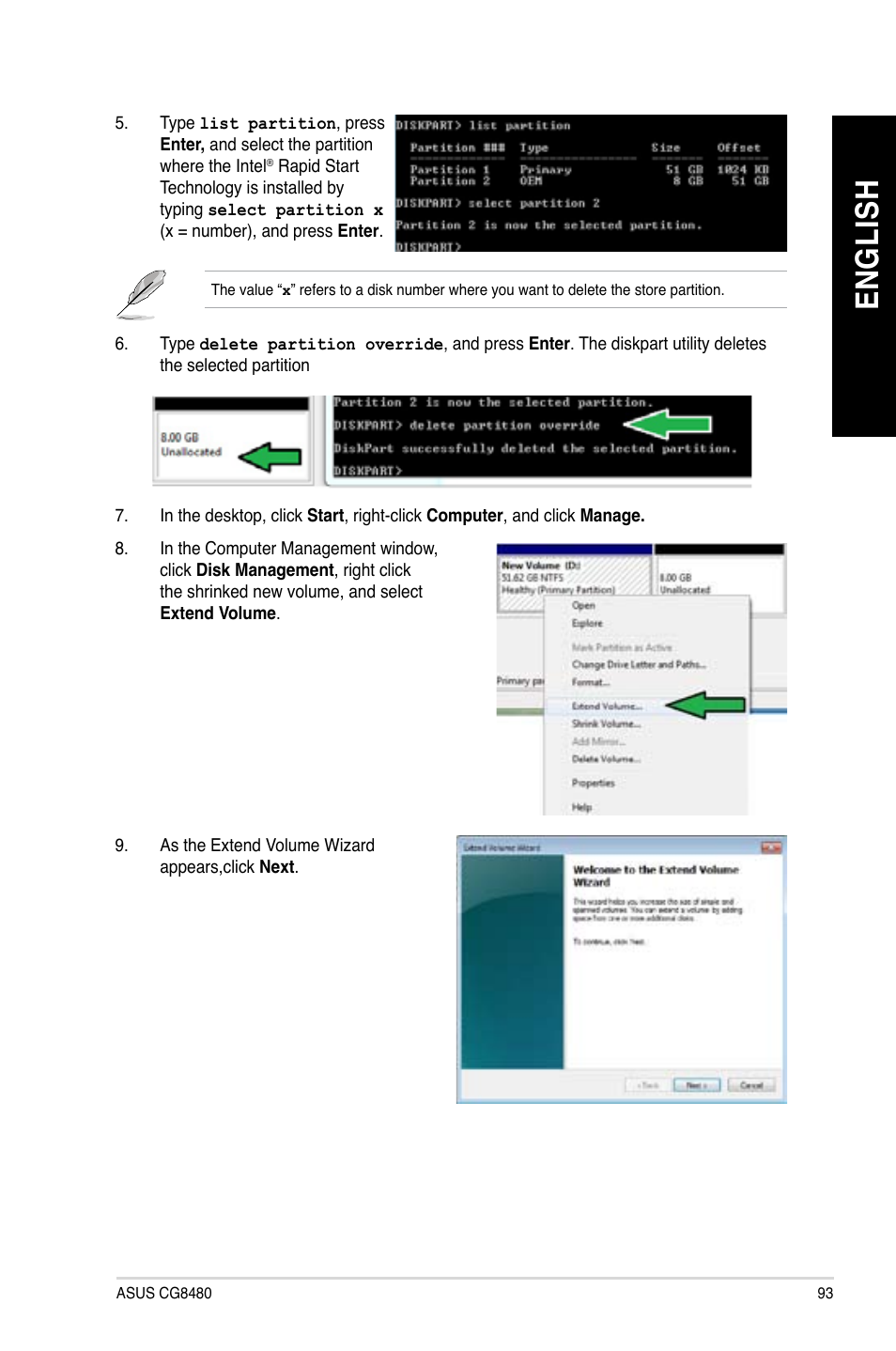 En gl is h en gl is h | Asus CG8480 User Manual | Page 95 / 836