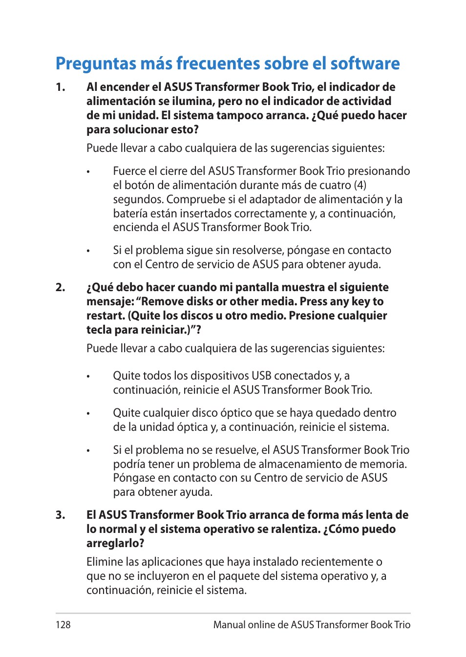Preguntas más frecuentes sobre el software | Asus TX201LA User Manual | Page 128 / 152