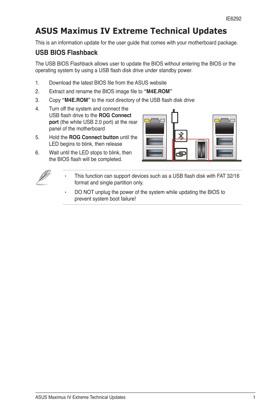 Asus Maximus IV Extreme User Manual | 1 page