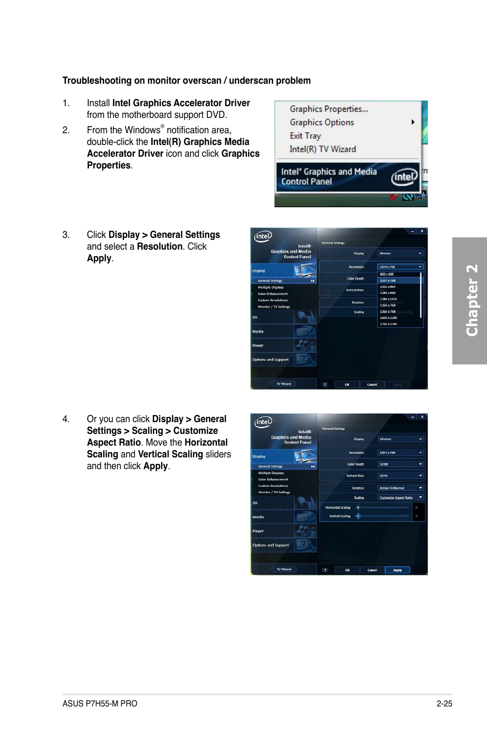 Chapter 2 | Asus P7H55-M PRO User Manual | Page 45 / 110