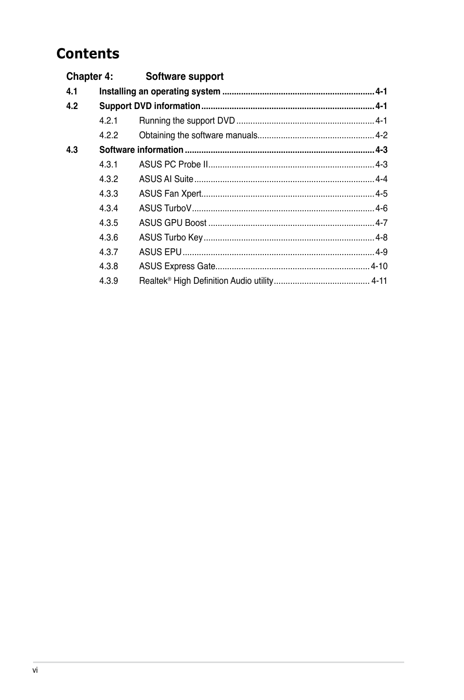 Asus P7H55-M PRO User Manual | Page 6 / 110