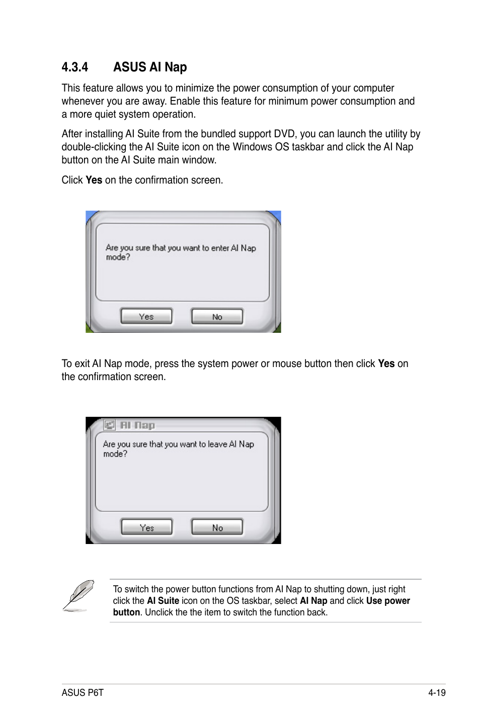 4 asus ai nap, Asus ai nap -19 | Asus P6T User Manual | Page 135 / 188