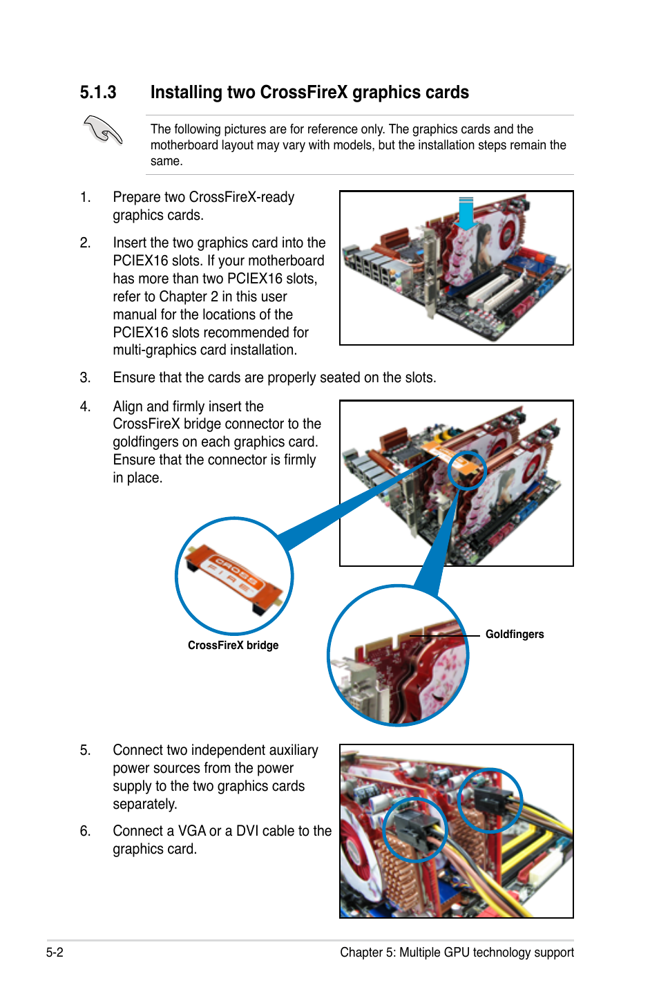 3 installing two crossfirex graphics cards, Installing two crossfirex graphics cards -2 | Asus P6T User Manual | Page 178 / 188