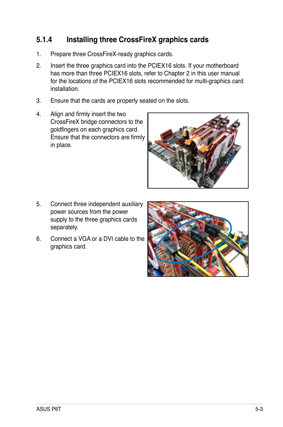 4 installing three crossfirex graphics cards, Installing three crossfirex graphics cards -3 | Asus P6T User Manual | Page 179 / 188