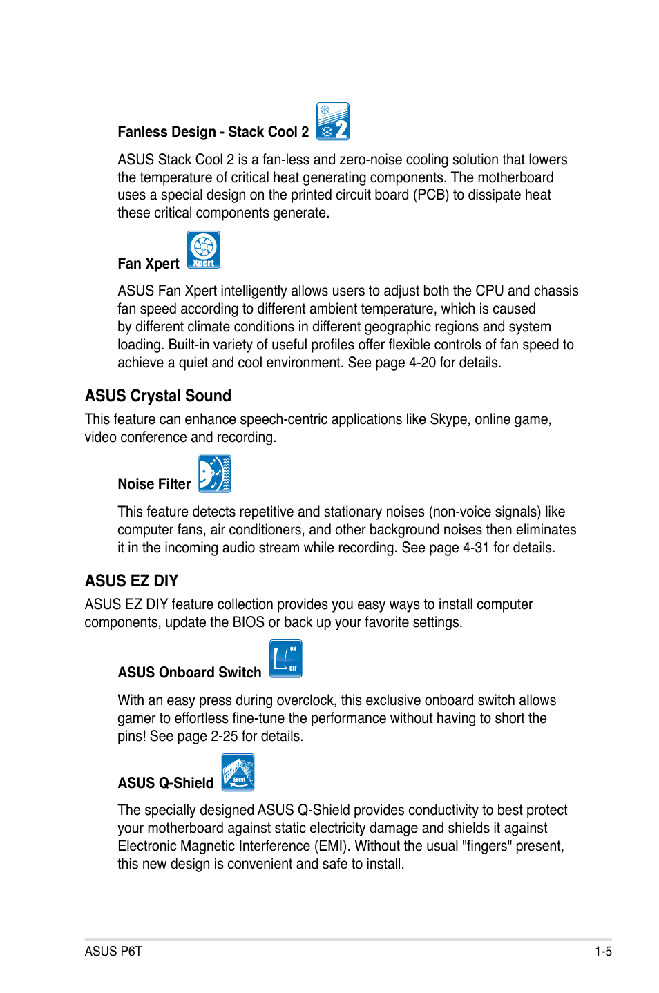 Asus P6T User Manual | Page 21 / 188