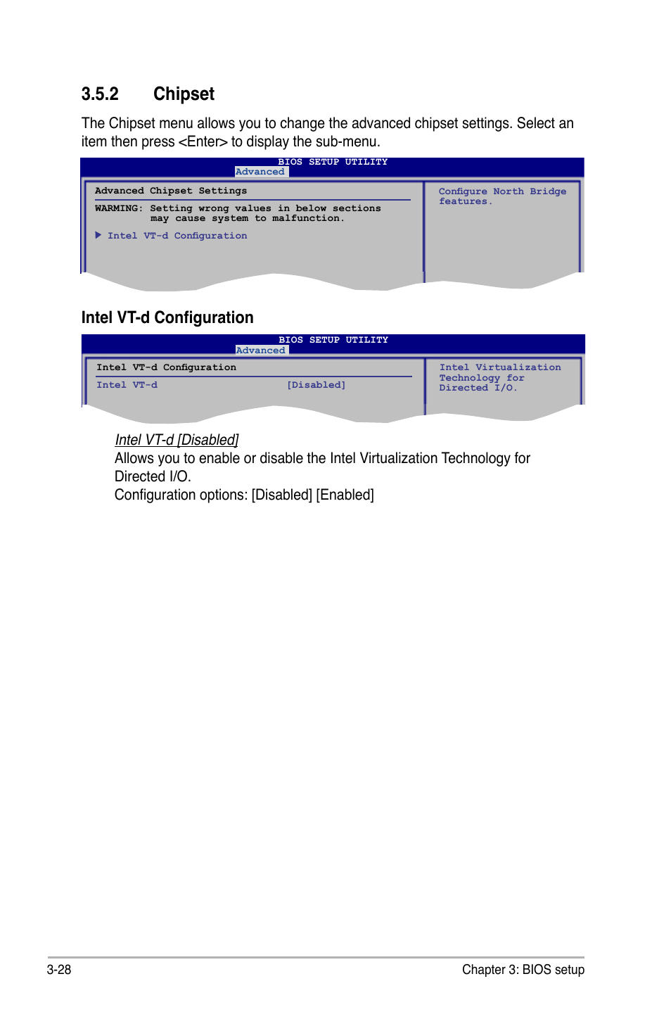 2 chipset, Chipset -28, Intel vt-d configuration | Asus P6T User Manual | Page 96 / 188